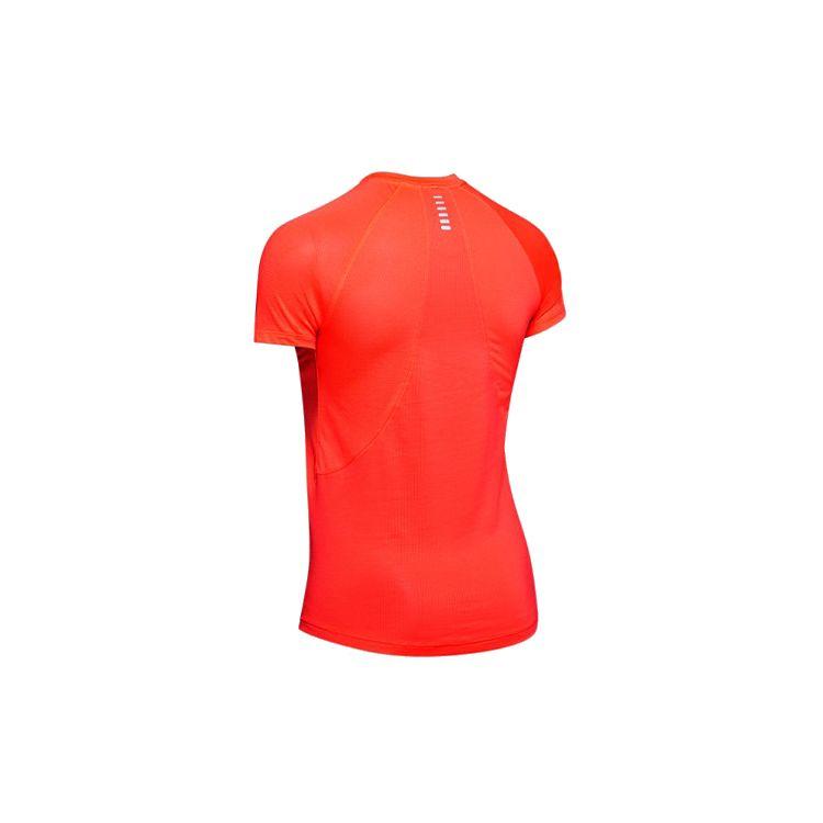 Under Armour Qualifier HexDelta Short Sleeve T-Shirt Women Tops Plasma-Red 1326504-836