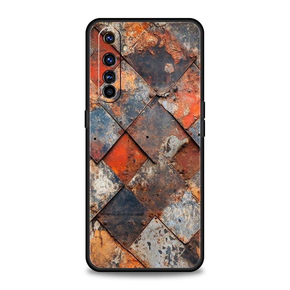 

Винтажный индустриальный стиль Ржавый корпус Для Realme C67 C63 C55 C53 C35 C25 C21 GT 2 3 5 6 10 11 12 13 Pro Plus Мягкий ТПУ чехол для телефона Realme GT 6 5G