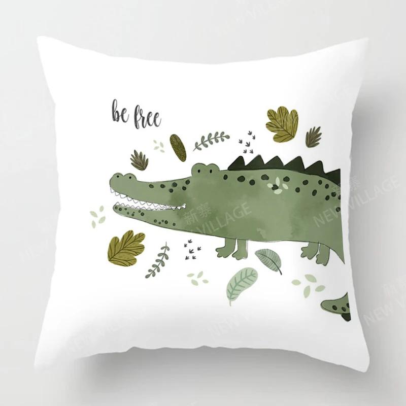 Home Decor Cute Animal Motifs: Be Yourself Pillowcase Pattern Cushion Cover Suitable for Sofa Bedroom Car Pillow Cover