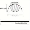 1PC 118.1inch Floor Cord Cover Sheaths PVC Flexible Electrical Conduit Cable Protectors Self-adhesive Cable Hiders for Floors