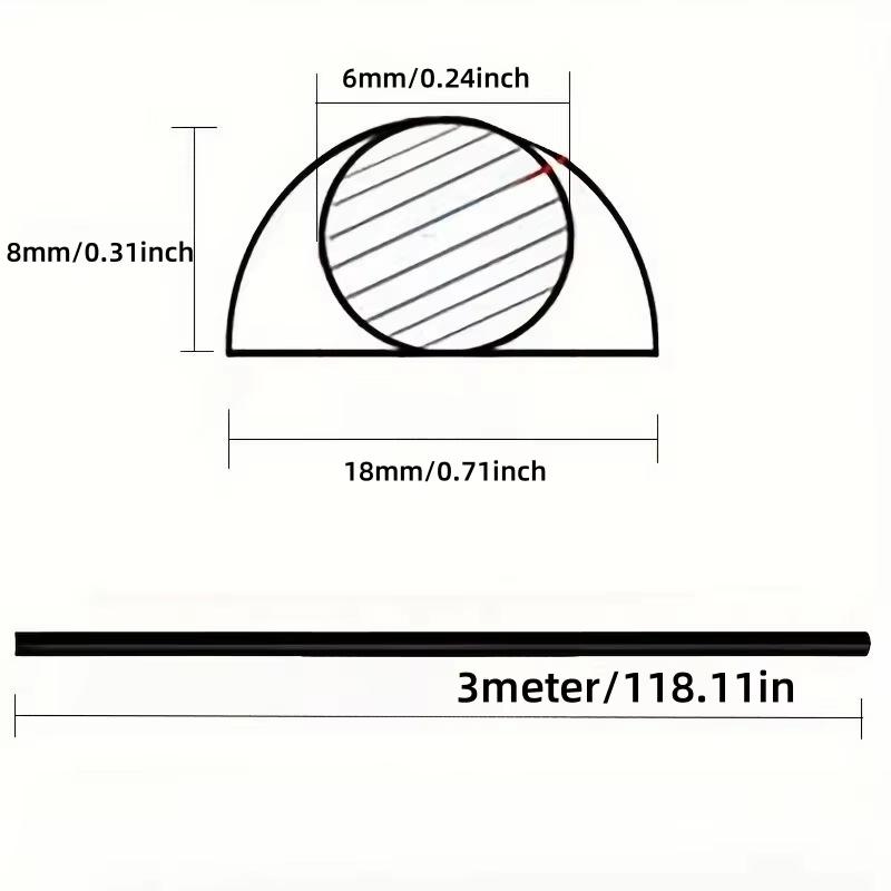 1PC 118.1inch Floor Cord Cover Sheaths PVC Flexible Electrical Conduit Cable Protectors Self-adhesive Cable Hiders for Floors