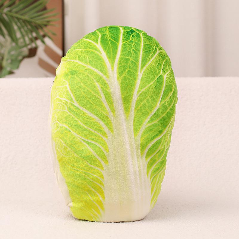 Creative Fruits And Vegetables Cabbage Green Peppers Pillow Blanket Plush Toys Home Sofa Pillow Cushion Muppet Doll