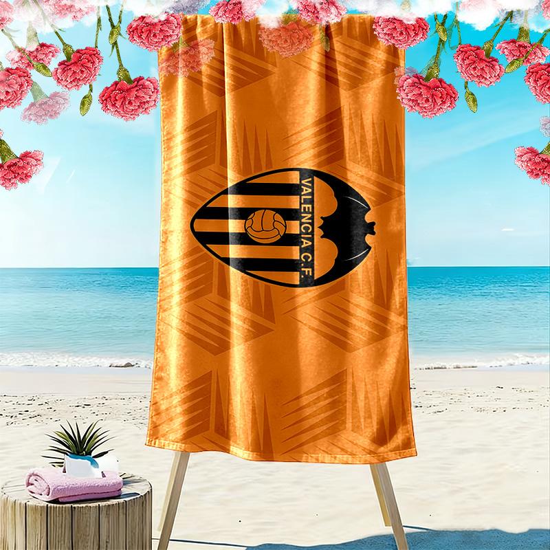 Valencia Club de Fútbol Print Beach Towel, Large Soft Quick Dry Towel for Beach Camping Swimming