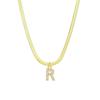 New A-Z Initial Zircon Letter Pendant Necklaces for Women 18K Gold Plated Copper Necklace High Quality Statement Jewelry Gifts