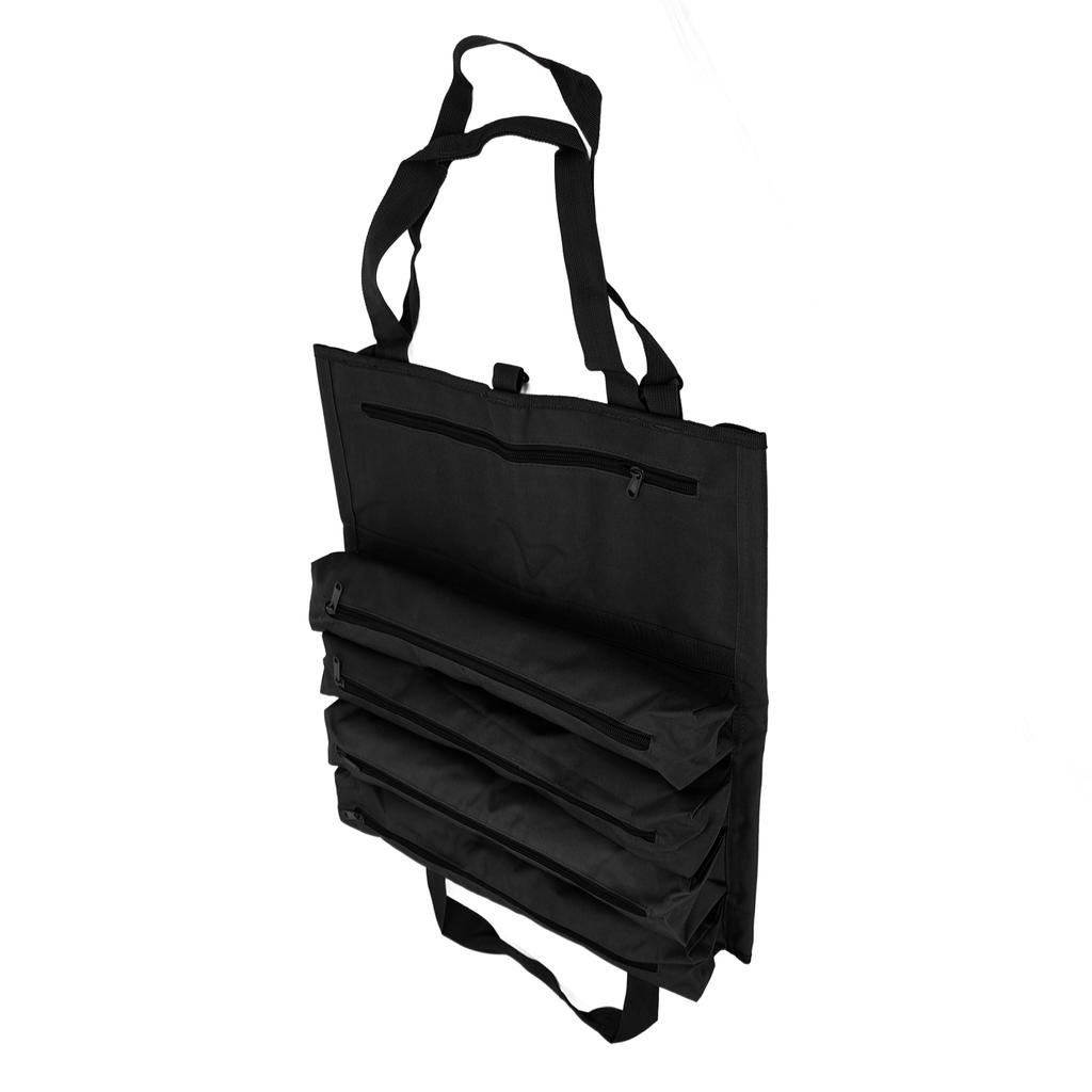 Tool Roll Bag 600D Oxford Cloth Wear Resistant Dirt Resistant Multi Pockets Portable Car Tool Roll