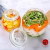 Praktisches durchsichtiges Glas-Einmachglas Große Öffnung Versiegelbar Küchenaufbewahrungsglas Große Kapazität Verdicktes Kimchi-Glas Getreide