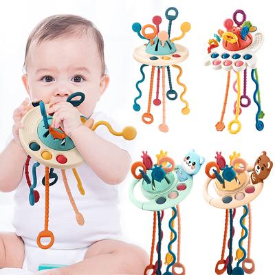 Montessori Pull String Sensory  Baby 6 12 Months Silicone Activity  Development Educational  For Baby 1 To 3