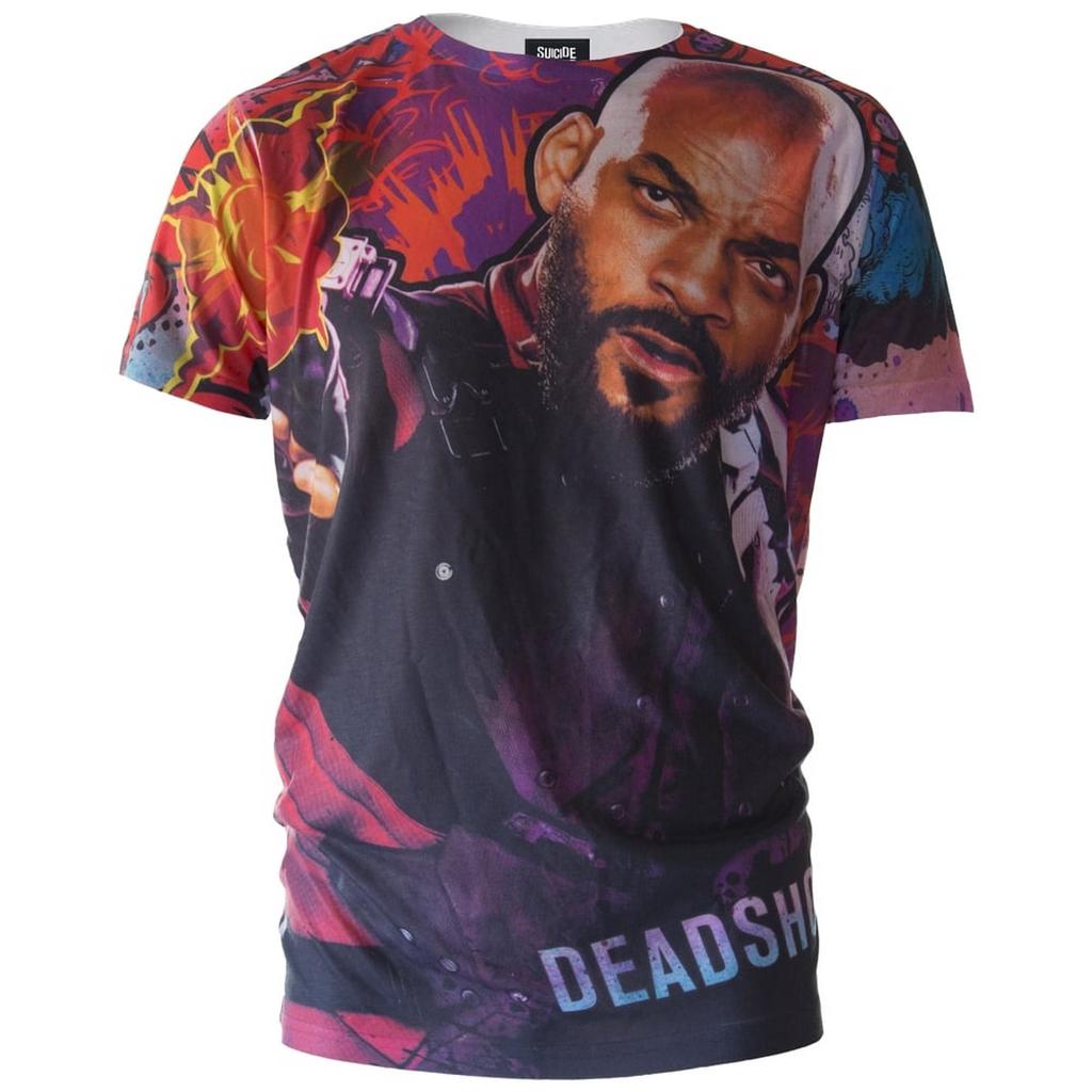 Suicide Squad Mens Deadshot Graffiti T-Shirt