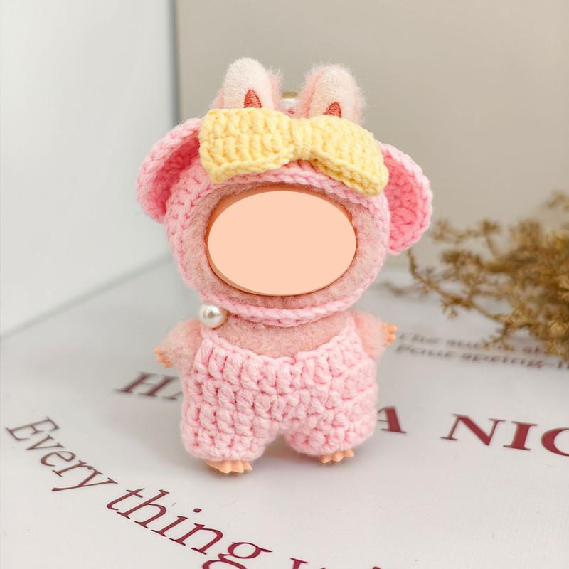 [Cloth Only] 10cm Doll Clothes Handmade Big-eared Rabbit Set Exquisite Accessories Polyester/Cotton Cartoon Toy 14+ Years