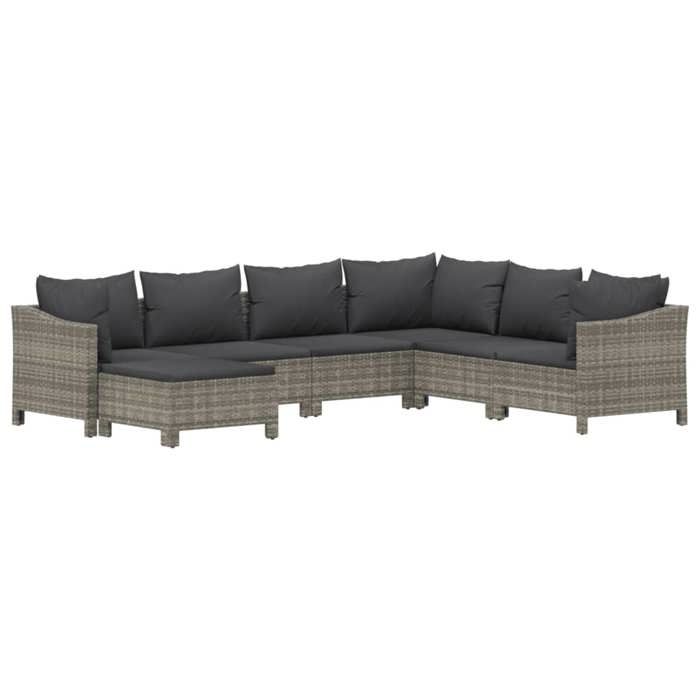 VidaXL Salon de Jardin avec Coussins 7 pcs, Ensemble de Meubles de Terrasse, Mobilier d'Extérieur, Canapé de Patio, Moderne, 3187296