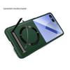 Magnetic Wireless Charging Kickstand Phone Case for Samsung Galaxy Z Flip7 FE Flip 7 6 5 Hinge Protect Glass Film Leather Cover