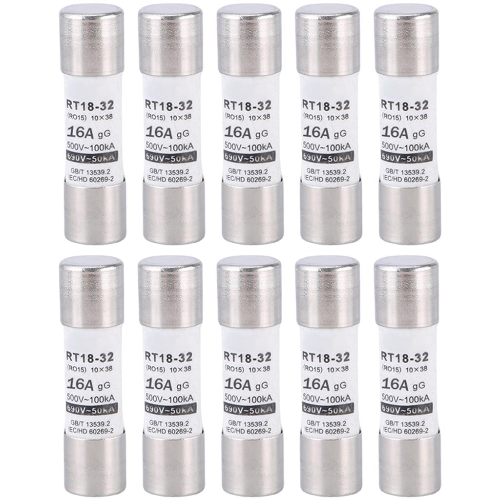 10pcs Neozed Fuses Ceramic & Metal Fuses Protector set 3.9cm Length Neozed Fuses Multiple Size for Home & Business Use