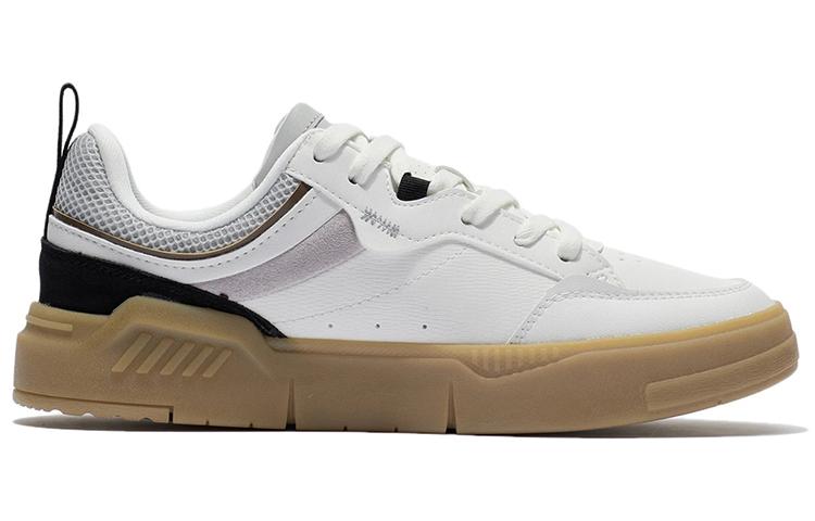 Li Ning ACE Confortável Resistente à Abrasão Cano Baixo Tênis de Skate Masculino Branco AGCR235-4