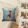 Chinese Anim Nezha Pillow Case Printed Pillowcase for Living Room Sofa Cushion Cover & Bedroom Decor