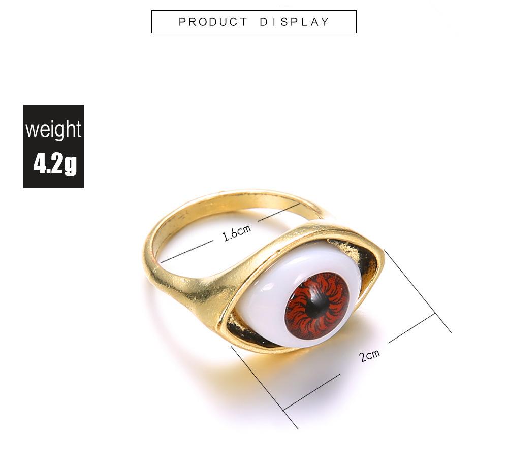 Jewelry Simple Gold Alloy Eye Ring Devil'S Eye Ring Yiwu Jewelry