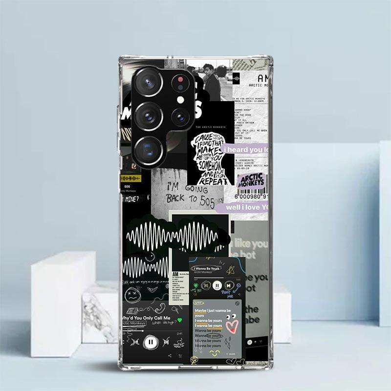 Arctic M-Monkeys Sonderangebot Weiche Hülle für Samsung Galaxy S25 Edge S26 S24 S23 Ultra Handyhülle S22 S21 Plus S20 FE Druck Muster
