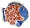 Ishimaru Pottery, Hasami Ware, Hayashi Kuro Kiln, Splendid Old Imari Style, Sea Bream Shaped Small Plate, Cherry Blossom Design, 009070-550 Gold
