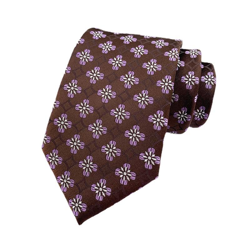 Cozy Up Módní pruhovaná pánská kostkovaná květinová kravata PaisleyTies na svatbu