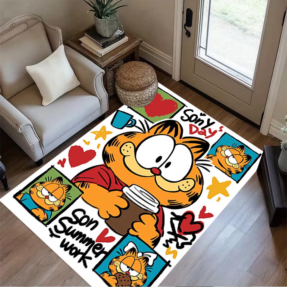 Garfield Cat Adventure Carpet Perfect for Kitchen Living Rooms Playrooms Foyer Anti-slip Rug Office home decor Spiritual Gift