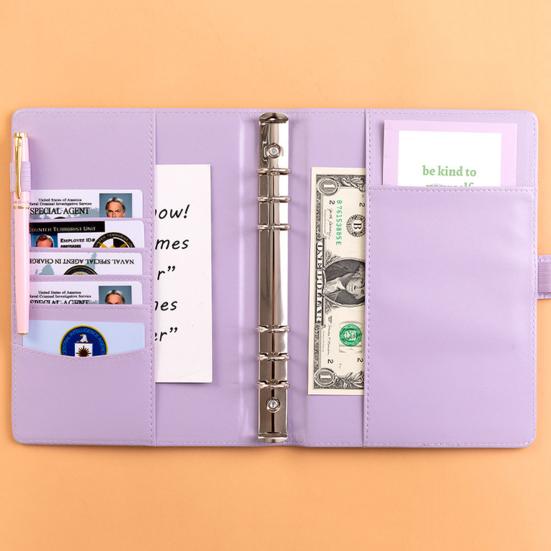 

1 комплект, 100 конвертов, папка-переплет с прозрачными карманами, наклейка с номером, 6 отверстий, металлическая папка, слоты для карт, чехол из искусственной кожи, экономия денег