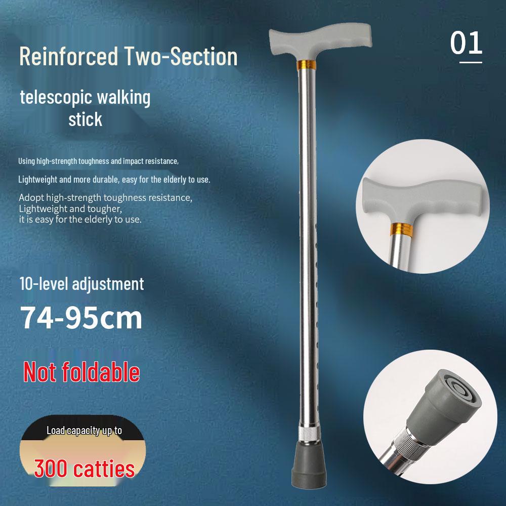 Five-Section Folding Ultra-Short Trekking Poles with T-Handle and Adjustable Telescopic Design for Hiking and Mountaineering