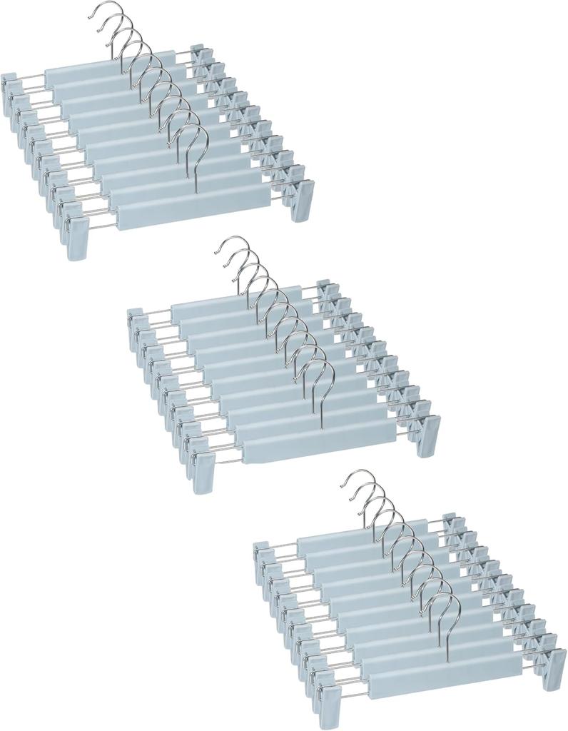 Hosenbügel mit Clips, Rockbügel, 360° drehbare Haken, platzsparende Kleiderbügel für Hosen, Röcke, Kleidung, Jeans