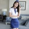Sex Underwear Split Workplace Stewardess Uniform Seduction Sexy Buttocks Short Skirt Career Suit Game Cosplay