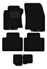 Black Velour Floor Mats For: Nissan X-Trail III T32 7-seater (2014-2017)