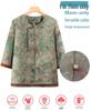 Summer Chinese Style Plus Size Top for Elderly Women - Loose Three-Quarter Sleeve Shirt