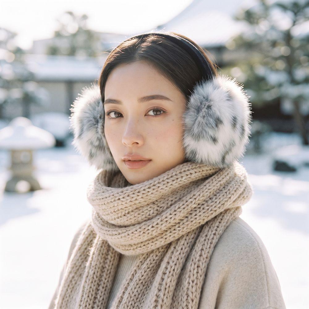 Leopard Imitation Fur Plush Earmuffs Y2k Ear Muffs Soft Ear Mask Winter