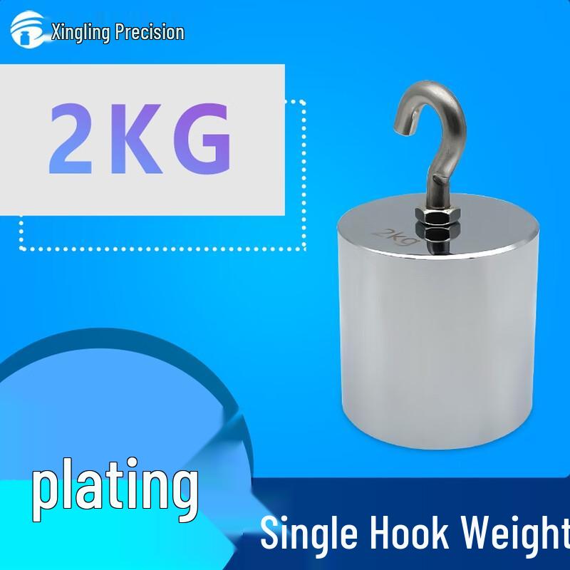 M1 Class Chrome-Plated Steel Single Hook Calibration Weight
