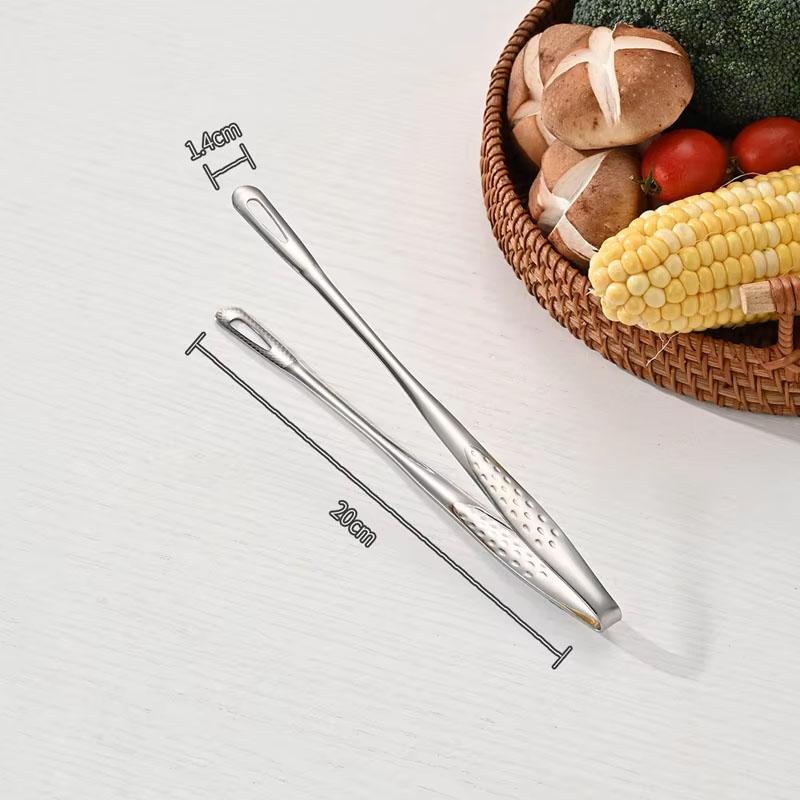 Kitchen Tongs Stainless Steel Long Handle Barbecue Tongs Food Clips Cooking Tweezers Suitable For Home Vegetable/meat Barbecue