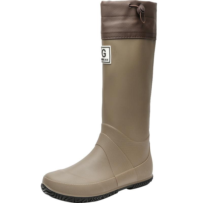 Foldable parent-child rain shoes men's and women's bundle waterproof shoes portable rain boots outdoor camping long water boots