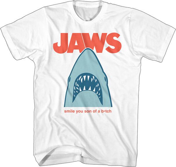 Jaws 70 Thriller Movie Brody Says Smile You Son Of A Btch Men T Shirt S