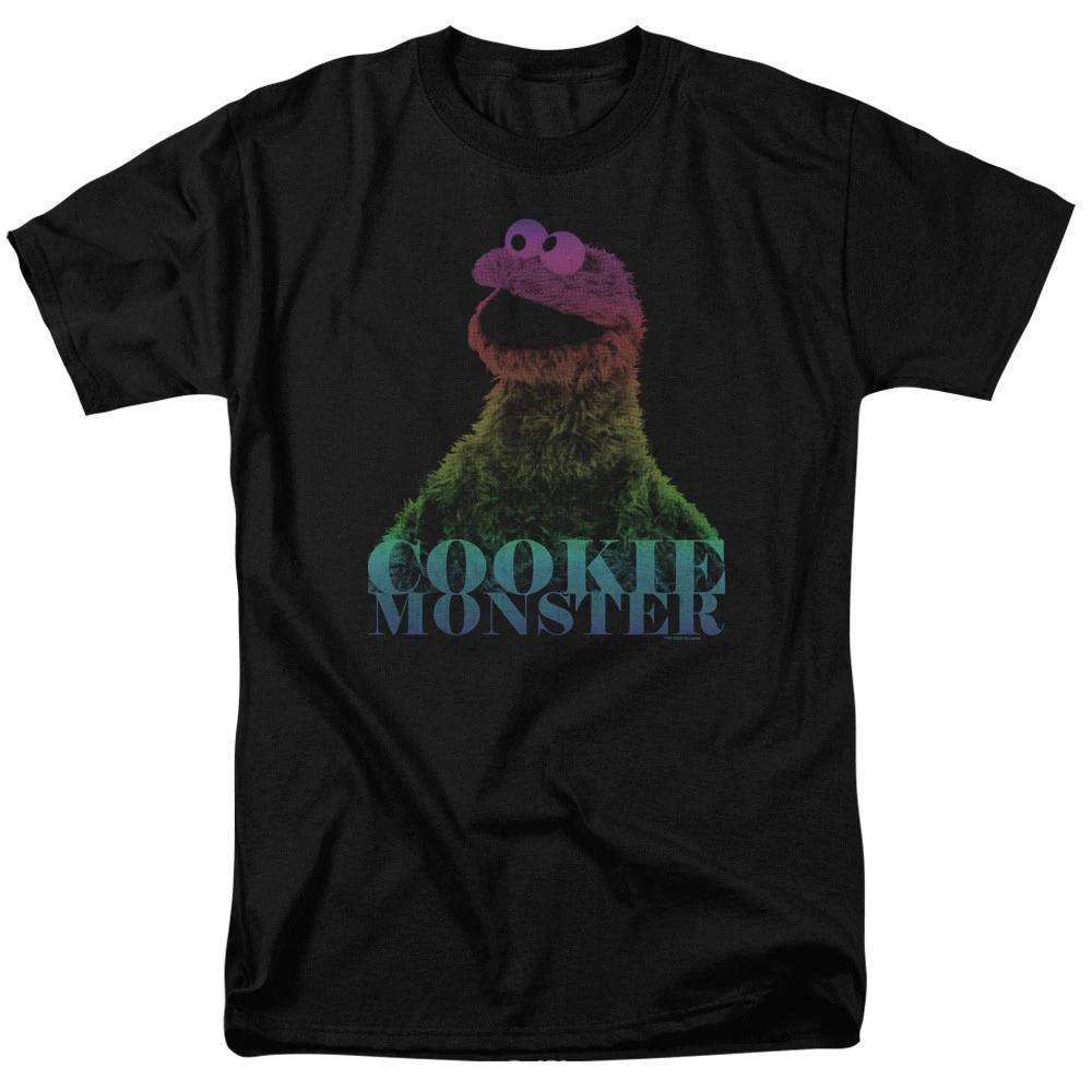 Sesame Street Cookie Monster Halftone Licensed Adult T-Shirt L