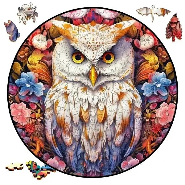 Non-Toxic Jigsaw Animals Wooden Puzzle For Kids And Adults Wooden Crafts Colorful And Round Shaped Tiger Rabbit Cat Wood Craft Toys