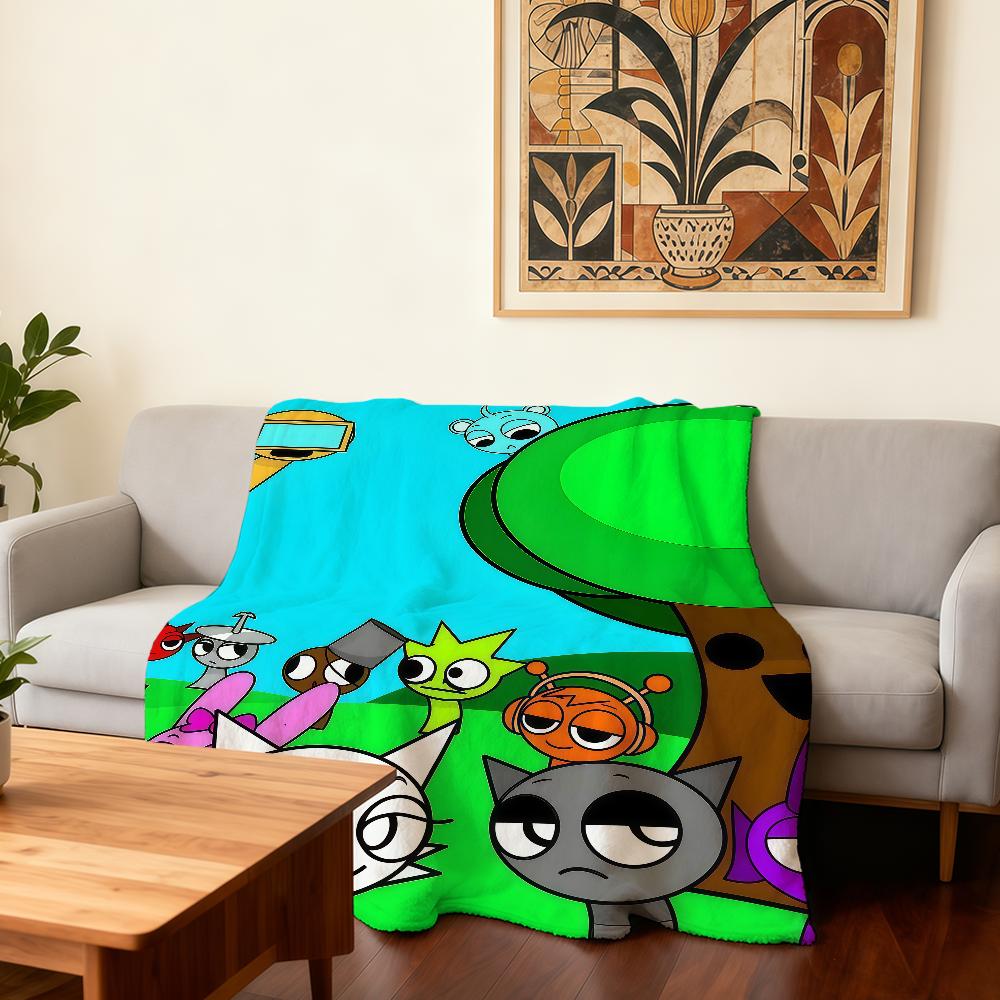 

S-Sprunki Game I-Incredibox Blanket Super Warm Comfortable Plush Throw Blanket Child Home Sofa Bedroom Gift 30x40in