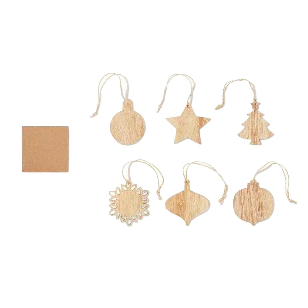 MidOcean Chriset Trehengende ornament (Pakke med 6)