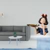 Folding Wall Hook Clothes Organizer Coat Hanger Towel Foldable Resin Princess Statue Key
