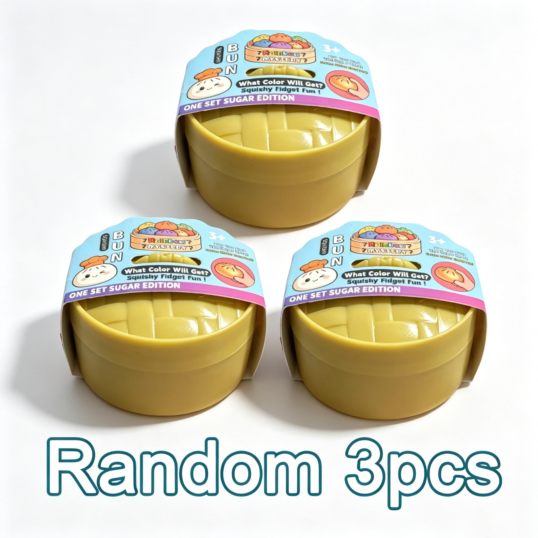 Ultra Zeldzame Verborgen Gouden Glitters Knijp Dumpling Verrassingsdoos Zacht TPR Sensorisch Fidget Knijpspeeltje Stressverlichting met Stoommandje
