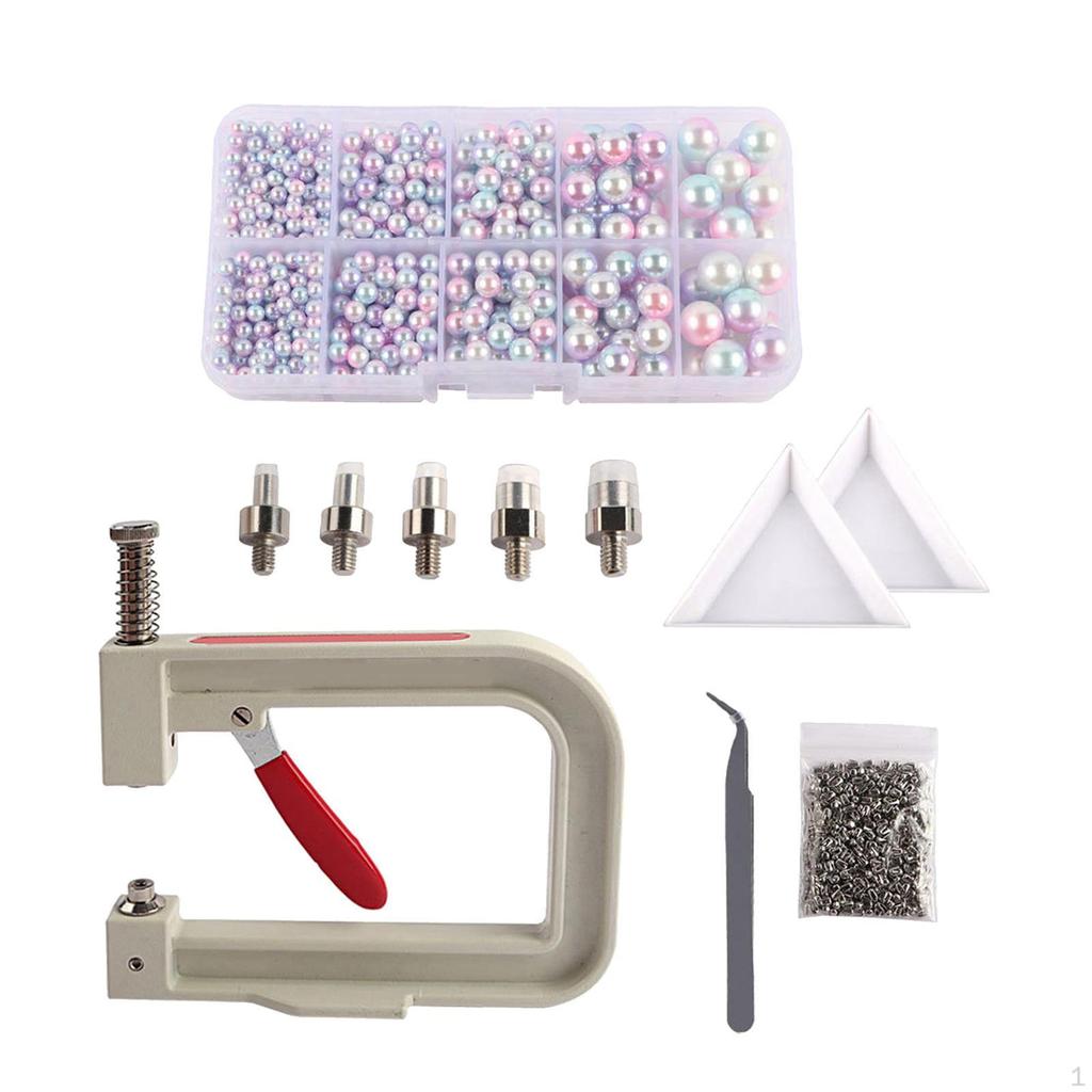 Hand Press Pearl Setter Tool Beads Punching Machine Handmade Setting