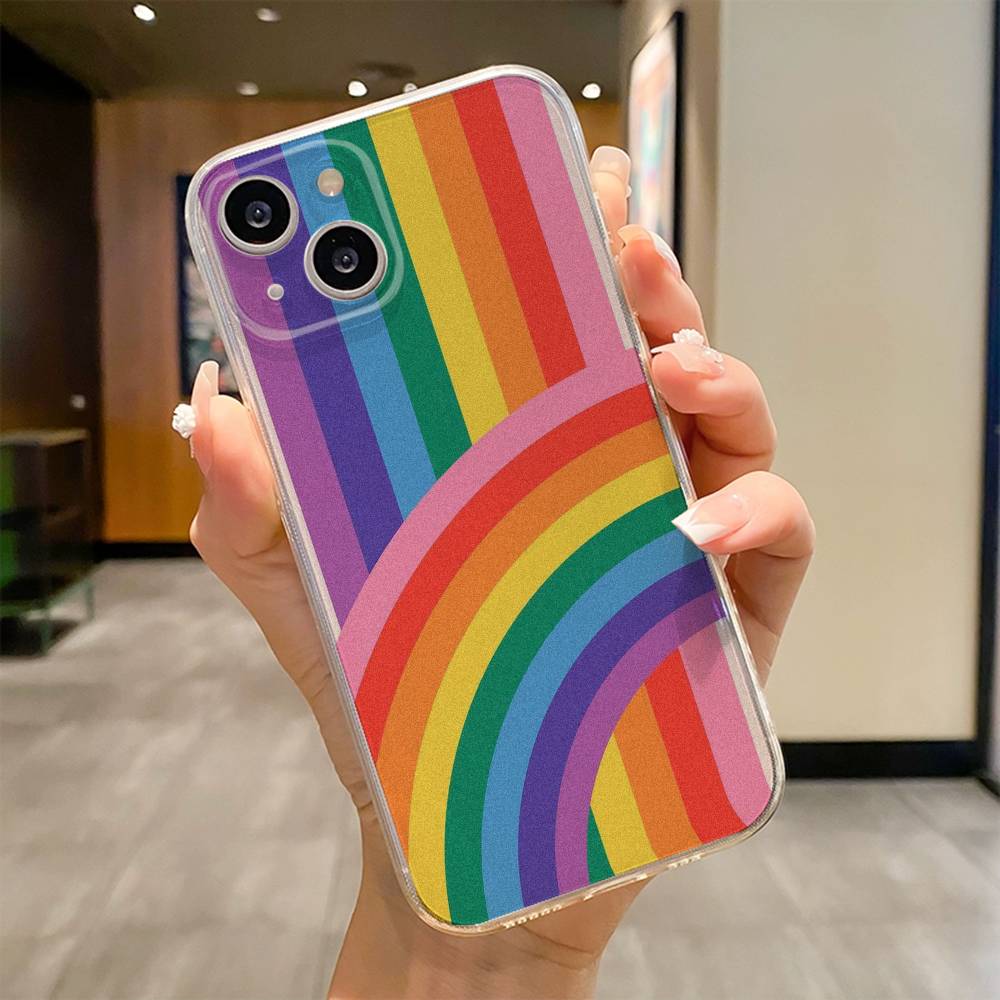 Rainbow Pride Flag Lesbians Phone Case For iPhone 17 16e 16 15 14 13 12 11mini Pro Max X XR XSMAX 8 7 Air Plus Soft Cover