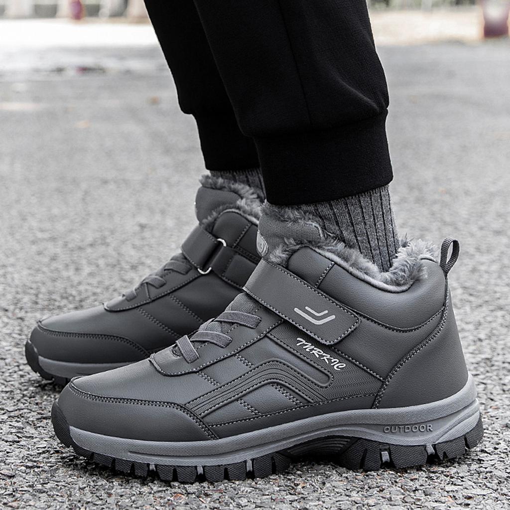 Men Boots Winter Boots Non-slip Warm Snow Shoes Men Cotton Boots Male Shoes Comfortable Low Top Hiking Shoes Men