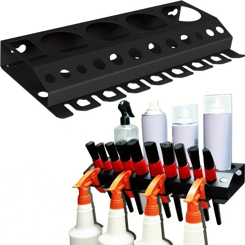 Dark Iron Storage Shelf For Liquid Containers Brushes And Air Powered Components Up To 3 Inches