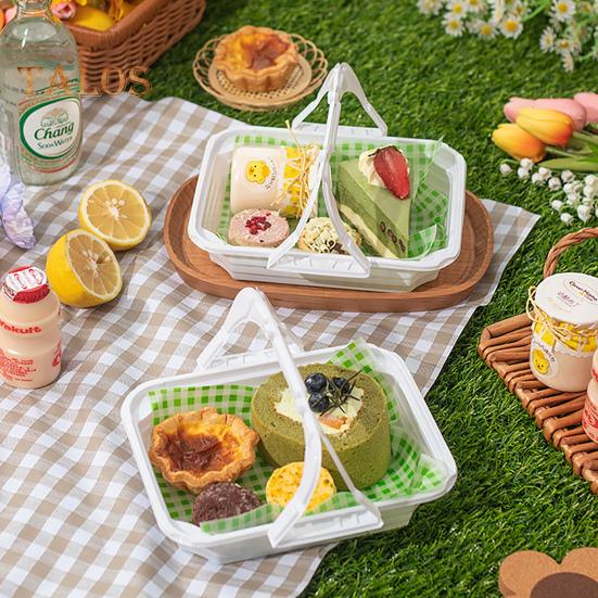 100Pcs Fried Food Papers Non-Stick Multipurpose Plaid Pattern Convenient Absorbent Papers Burgers Fried Food Basket Liners