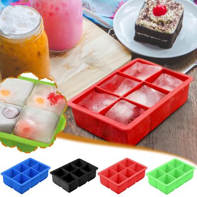 Silikon-Eiswürfelform, Eisbox mit Deckel, selbstgemachtes Eisgitter – kreativ, kann überlagert werden, Multi-Gitter-Eis-Artefakt. Drücken Sie die Eisschale