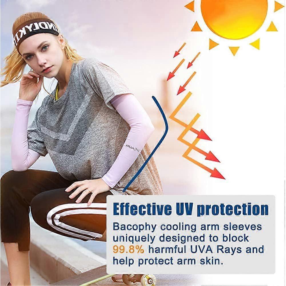 3/6 paia di maniche a braccio fresche con protezione UV per donne e uomini, maniche a braccio UPF 50 6 paia nero + grigio + bianco + beige + blu + rosa