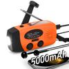 Emergency Weather Radio AM FM WB Solar Hand Crank Portable Radio with LED Flashlight 6000mAh Battery