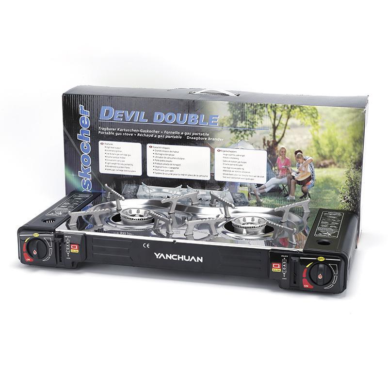 

Образец Спорт на открытом воздухе Дикое выживание Двойная плита Кассетная плита Многофункциональная Портативная Корейское барбекю Кассетная плита