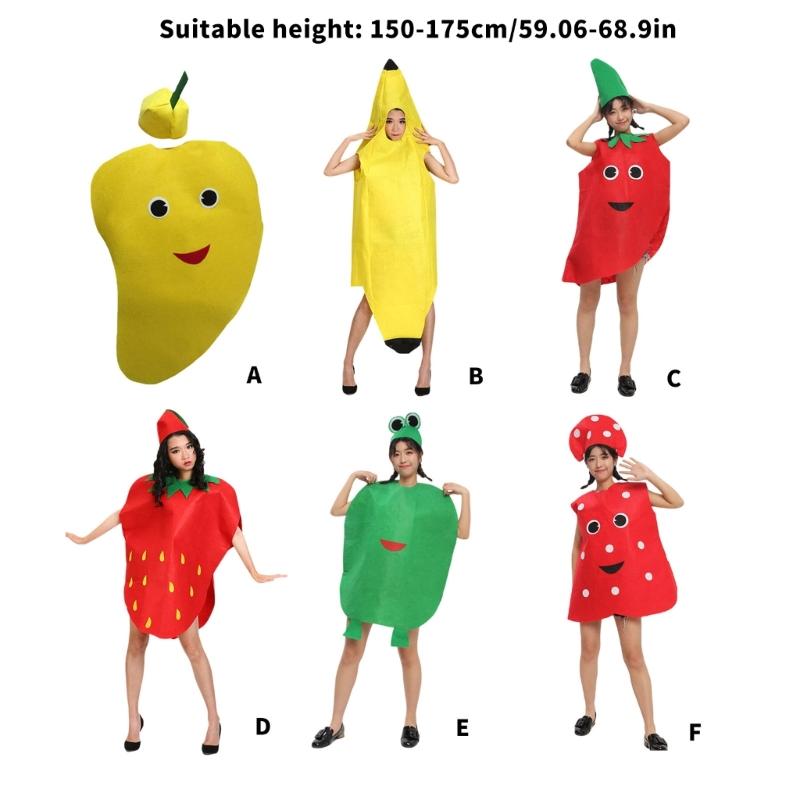 Costumes de Fête sur le Thème des Fruits Respirants Non-tissés pour Multiples Jeux de Rôle lors d'Événements Scolaires et de Célébrations Familiales Confortables à Porter